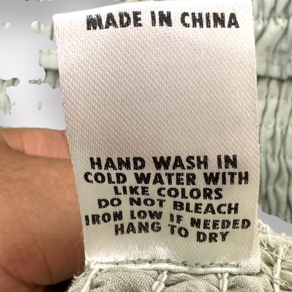 Mable L Pastel Green Mini Dress Badale Smocked Ruffles Satin Coquette Feminine - Picture 10 of 10